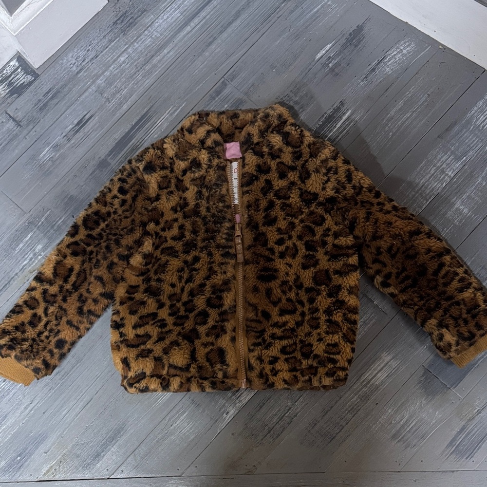 Cat & Jack Brown Leopard Print Kids Jacket